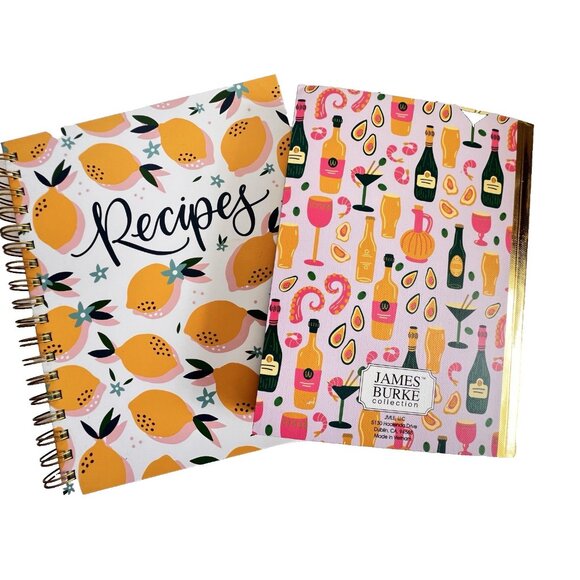 Write-In Recipe Cook Book Lemons Cocktail Blank Bound Notebook Bar Kitchen GIFT - Picture 6 of 10